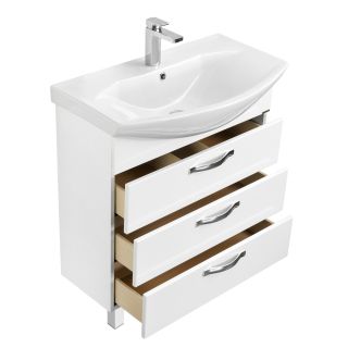 Тумба под раковину Акватон Ария 80см белый 1A141301AA010